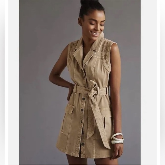 Anthropologie Dresses & Skirts - Pilcro Button-Front Mini Dress Size 8